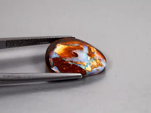 9.22 ct Premium Fancy (18 x 14 mm) Multi Color Australian Koroit Boulder Opal - Video 1 of 1