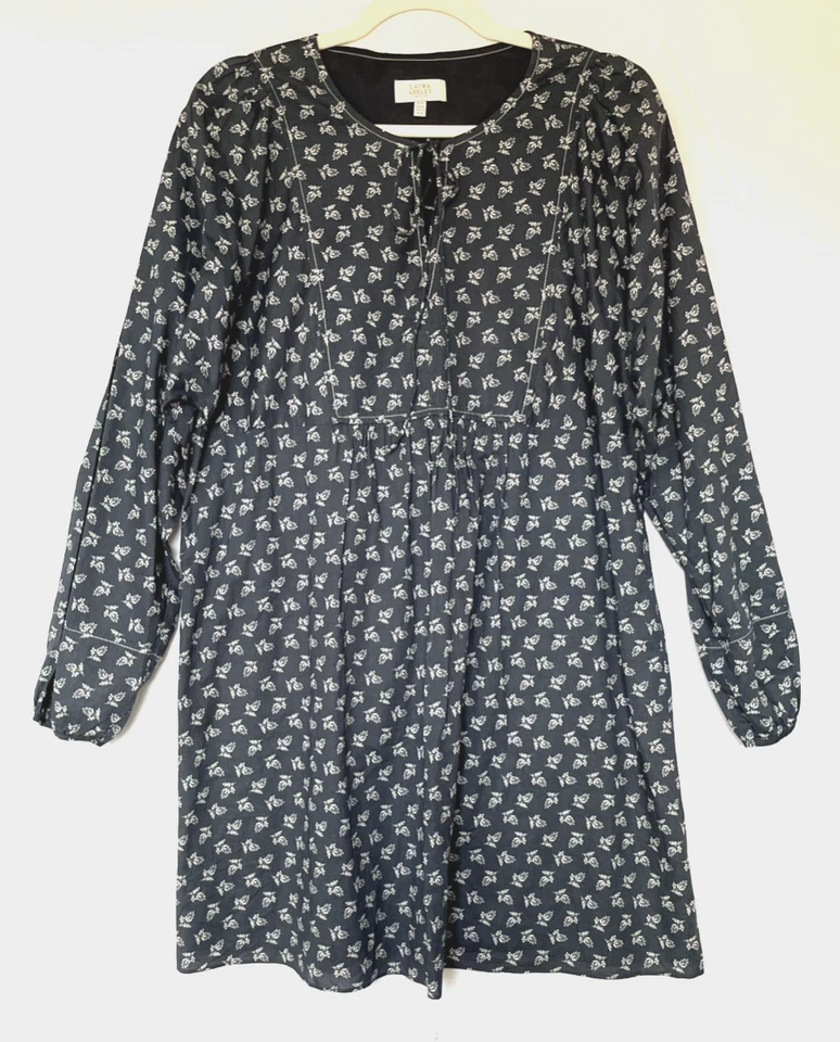 Fabulosa *LAURA ASHLEY* Colección Archivo Algodón Floral Imperio Túnica 14 Foto 2 de 4