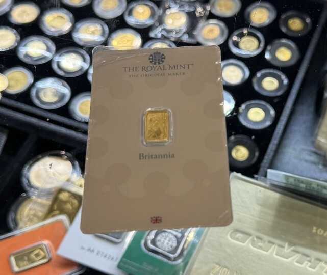 1 gram Gold Bar - Royal Mint Britannia - 999.9 Fine in Assay