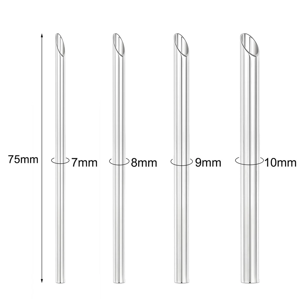 Agujas perforadoras de acero inoxidable de 1/4 pieza para piercing labio lengua nariz oreja ombligo lengua Foto 3 de 4