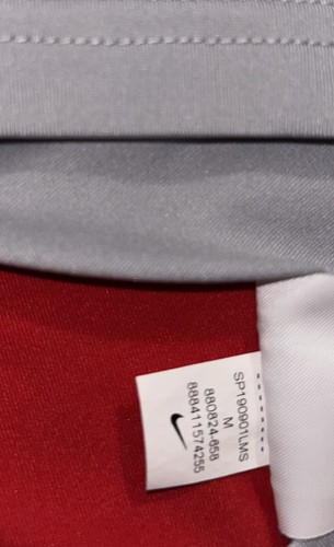 Nike Shirt Gray Red Pro Dri Fit 3/4 Sleeve Fitted MLB Baseball Boys Youth Medium - Picture 6 of 14