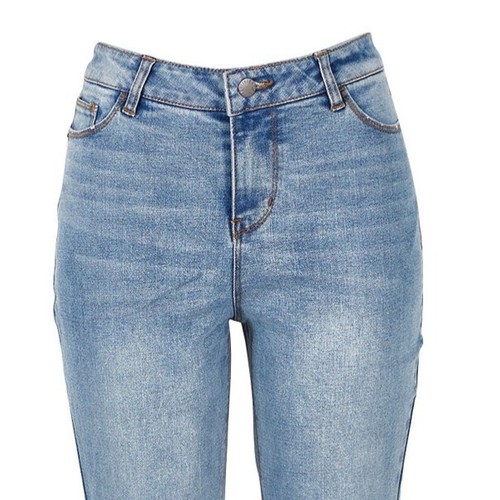 Pantalones de mezclilla Betty Basics Remi - Talla 14 ajustados elásticos - Azul acero - Puños estampados - Nuevos con etiquetas - Imagen 3 de 9
