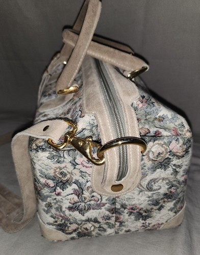VINTAGE FRENCH LUGGAGE CO GRAY ROSE COSMETIC TRAIN CASE - Picture 5 of 7