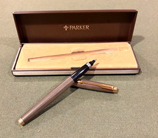 NOS Vintage Parker 180 Sterling Vermeil Cisel...
