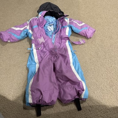 Spyder Kids 2 Snow suitSki Snow Suit One Piece Grow Tall Snow Bib Snowboard girl