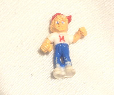 VTG 1992 Mighty Max Bluebird Toys Mini Miniature Tiny Boy Red Hat Mini Figure