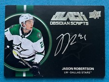 JASON ROBERTSON 2021-22 UPPER DECK BLACK AUTOGRAPH - 40 GOALS