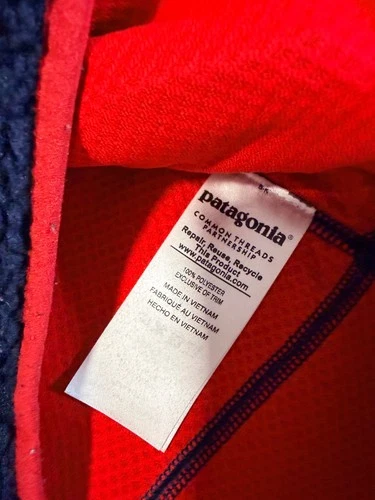 Patagonia Men's Classic Retro-X Fleece Vest M Navy Blue Red image 5