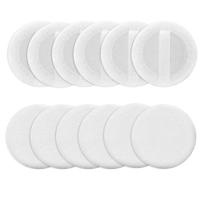 Loose Powder Makeup Puff 12pcs Round Velour Face Body Setting Sponge White 2.4''