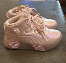 SKECHERS OPALESCENT PINK S-LIGHTS REMIX SNEAKER SHOES -YOUTH SZ US 2