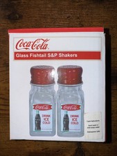 Coke A Cola Salt and Paper Shaker Perfect Condition Vintage In Box