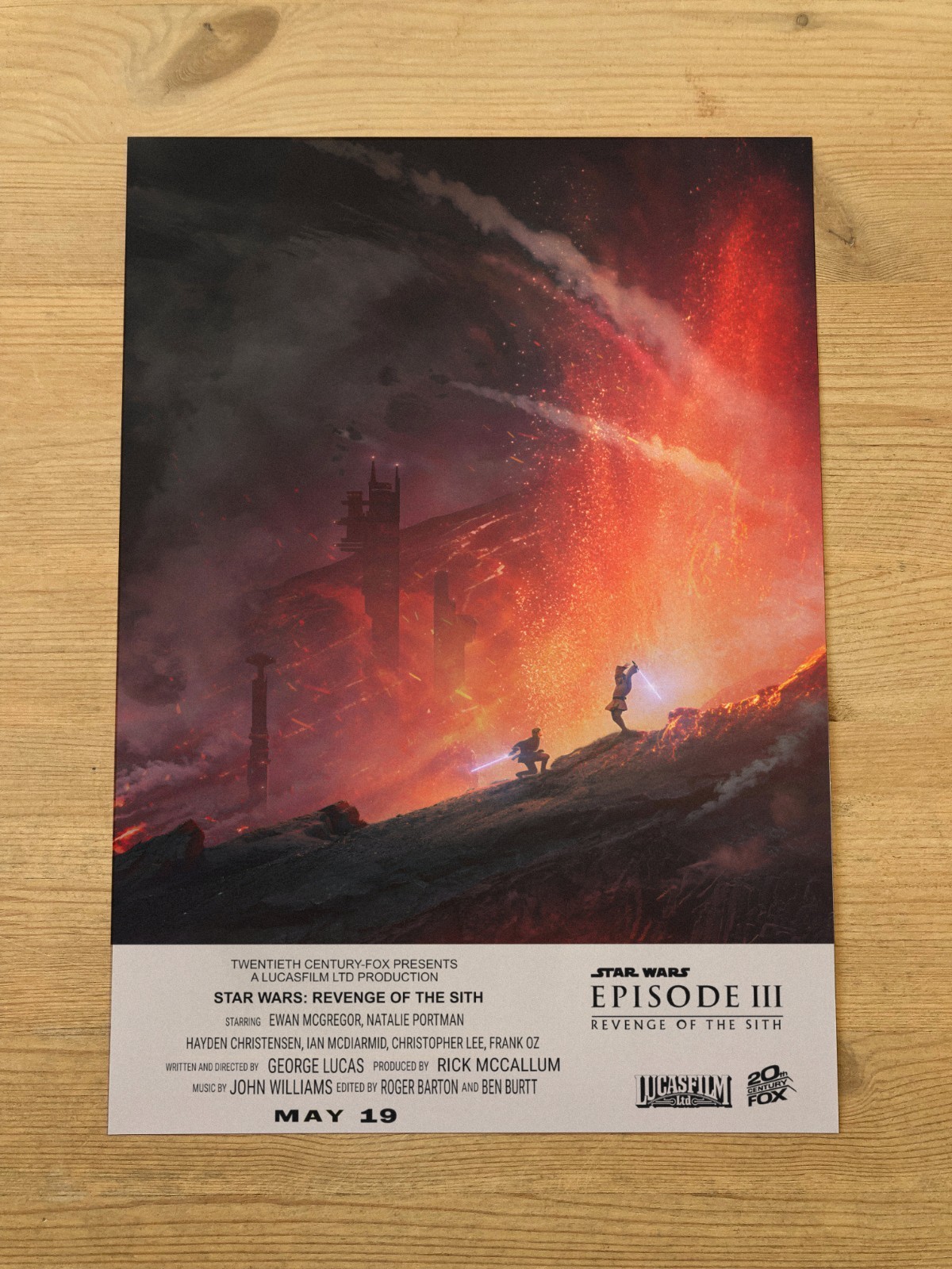 Póster Star Wars Venganza de los Sith impresión artística retro película minimalista A3 A4 A5