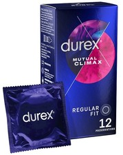 Durex Mutual Clímax 12 Preservativos Condones estriados y retardantes