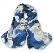 Long Mulberry Silk Feeling Scraf Fashon Floral Scarves Large Lightweight Suns...