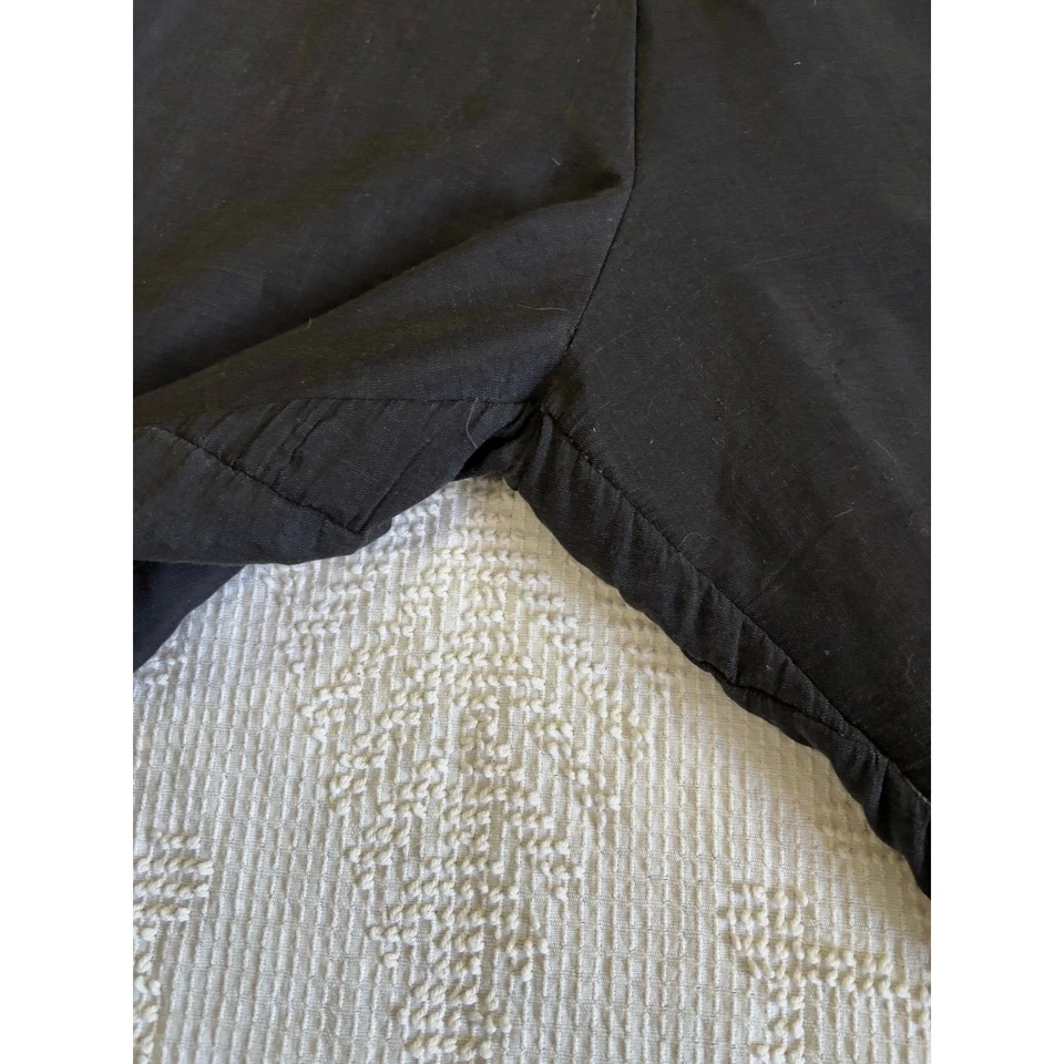 Macacão de ginástica antigo eduardiano da década de 1910 preto algodão e lã COMO ESTÁ - Imagem 4 de 4