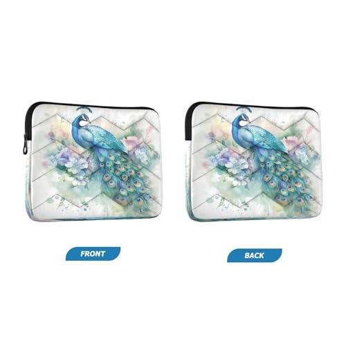 Funda para portátil compatible para portátil de 13-14 pulgadas, flor de pavo real de agua - Imagen 2 de 7