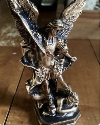 St. Michael Archangel Sculpture, Bronze Finish