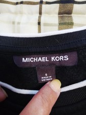 Michael Kors Black Logo Men's Pullover Sweatshirt Crew Neck Long Sleeve S