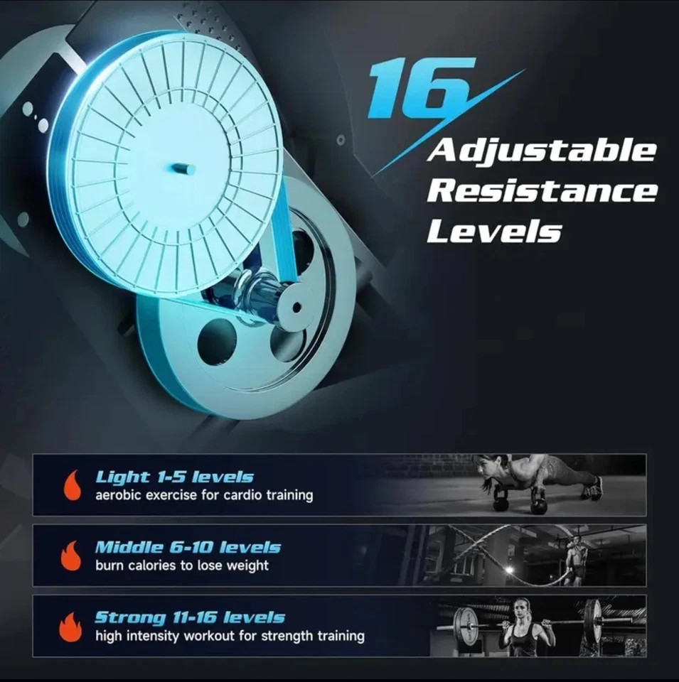 Magnectic Rowing Machine For Home Gym With 16 Resistance Levels - Image 4 of 4