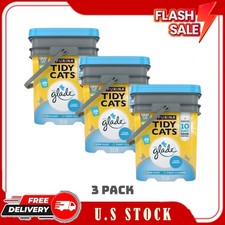 3 Pack Purina Tidy Cats Clumping Cat Litter, Glade Clear Springs, Low Dust, 35lb