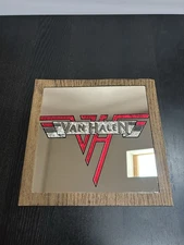 Van Halen 1980s Carnival Mirror 12.5x12.5 VTG Rock Band Mirror Rare Fair Prize