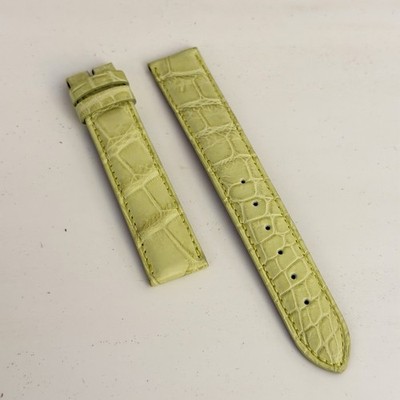 Authentic Parmigiani Fleurier Yellow Alligator Watch Band. 17/16mm. New. OEM.