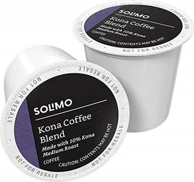 100 ct Solimo Medium Roast Coffee Pods Kona Blend Compatible w/ Keurig 2.0 K-Cup