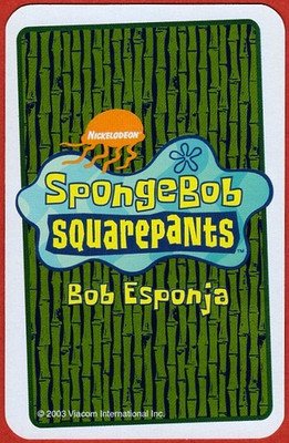 SpongeBob SquarePants Nickelodeon Bob Esponja Cartoon Mr. Krabs Pip Playing Card