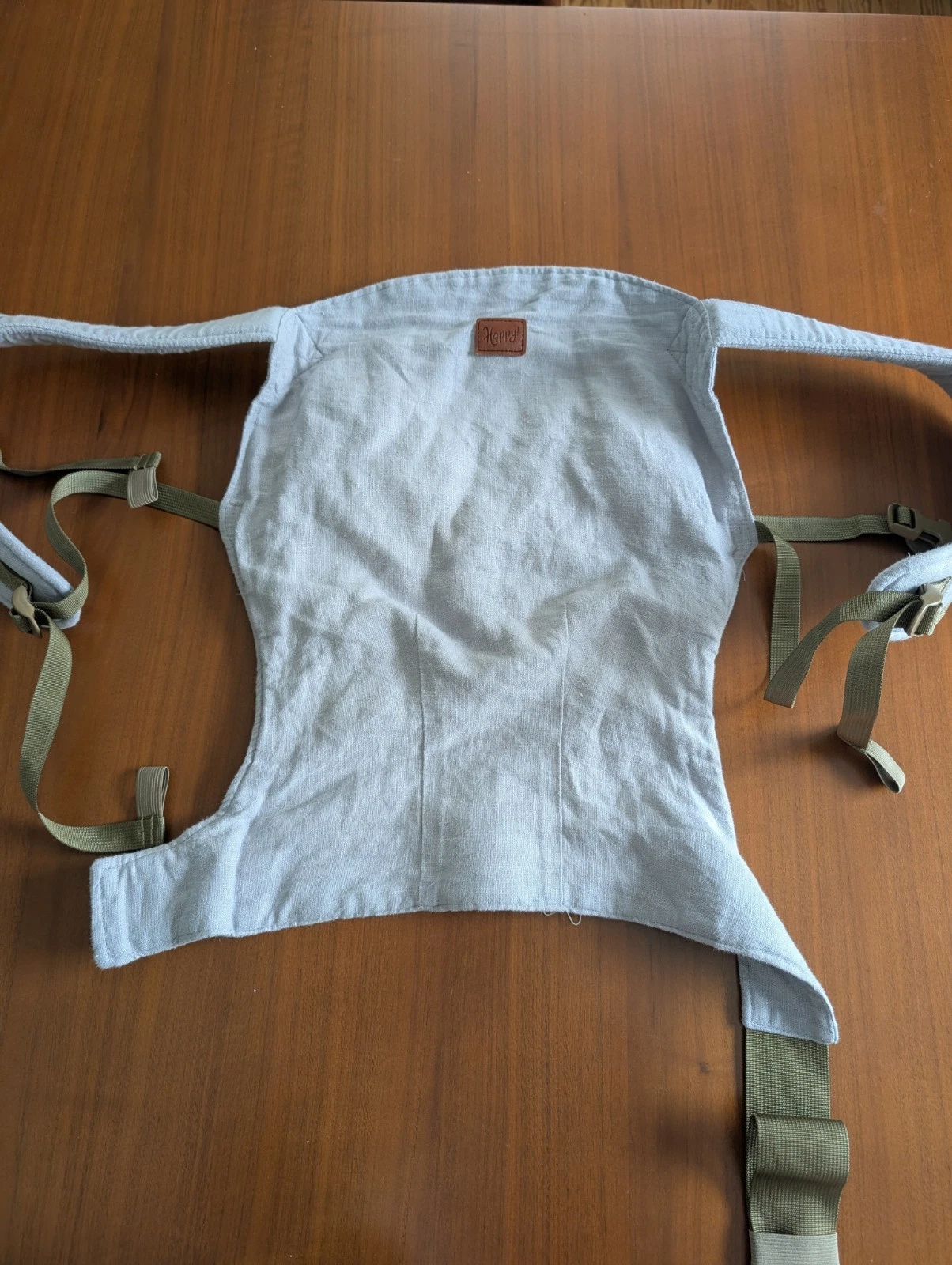Happy Baby Carrier original carrier in French Grey with tan webbing in GUC
Opens in a new window or