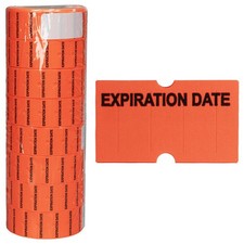 "EXPIRATION DATE" General Purpose Tamper Proof Labels - 21mm Wide x 12mm Tall