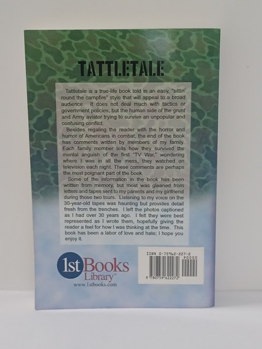 Tattletale (Two Tour Vietnam Vets Combat) by Charlie Palek Autographed 2001 PB - Picture 2 of 9