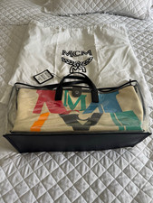 MCM Medium Multi Logo Shopper Tote Multicolor...