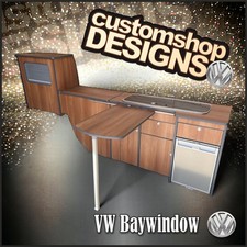 VW T2 Baywindow (1968 - 1979) LHD Campervan Flat Pack Kitchen Unit