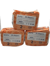 Pura Hypoallergenic Diapers Size 2 7-13 lbs - 3pk SEALED