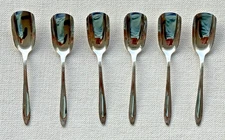 Vintage Meriden Silver Plate Co Serving Scoop Sugar Jam Spoon 5 1/4”, Set Of 6