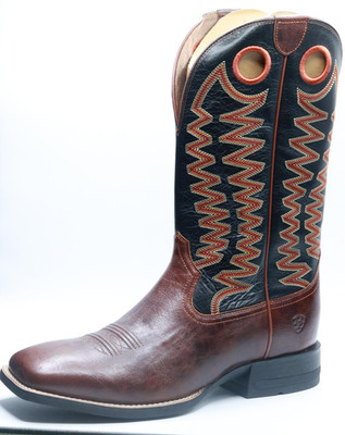 Sz BMVY9 Mens Sidepass Western Boot Barrel Brown/Cask Black 13 Wide