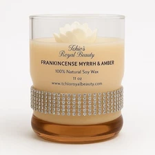 Luxury Soy Candle - Frankincense Myrrh, Amber & Citrus Agave | 11 oz | Handcraft