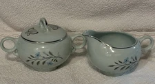 Universal Ballerina 2 Piece Sugar Creamer Set Strawflower Butterfly Mint Green