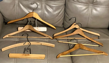 Lot of 7 Vintage Wooden Suit, Jacket, Pants Hangers 1960 or 70s