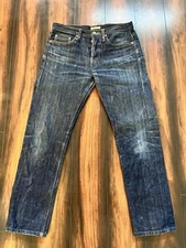 Unbranded Brand Selvedge Jeans Mens 31x29 Raw Denim 14oz Tapered Dark Wash UB201
