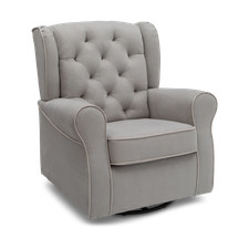  Dove Grey Delta Children-Emerson Nursery Glider Swivel Rocker Chair 14329