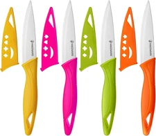 Paring Knife, 8PCS Paring Knife Set with Cover, Small Kitchen Vegetable Fruit Kn