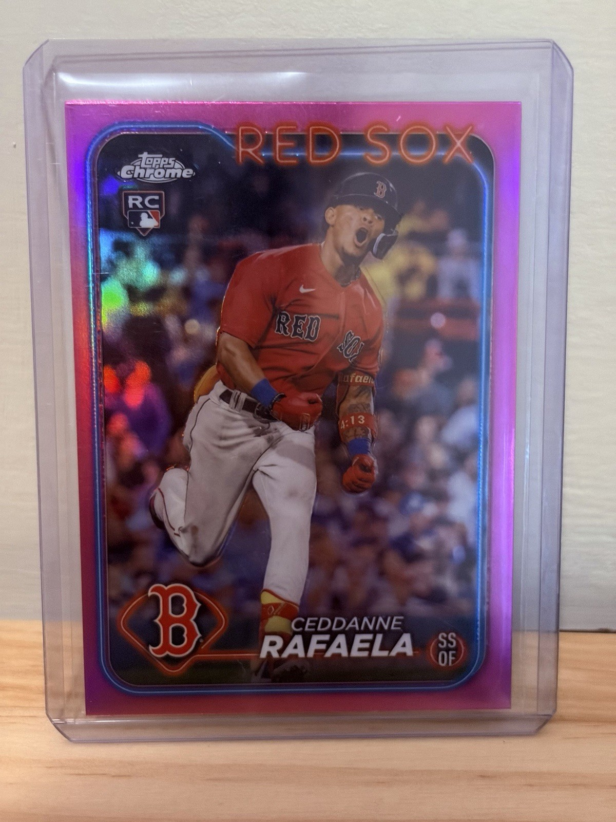 Topps Chrome 2024 Ceddanne Rafaela #118 Rookie Pink Refractor Red Sox