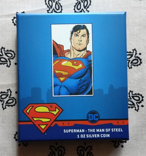 2021 Niue 1 oz Silver Superman - Man of Steel W Box and COA  2k Mintage! - Picture 7 of 7
