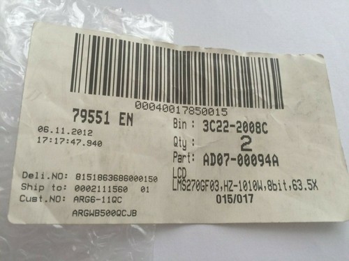Samsung WB500 Digital Camera AD07-00094A LCD Screen Assy Original Spare Part - Picture 3 of 3