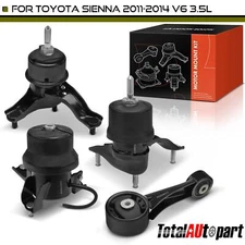 4x Engine Motor & Transmission Mount for Toyota Sienna 2011 2012 2013 2014 Auto