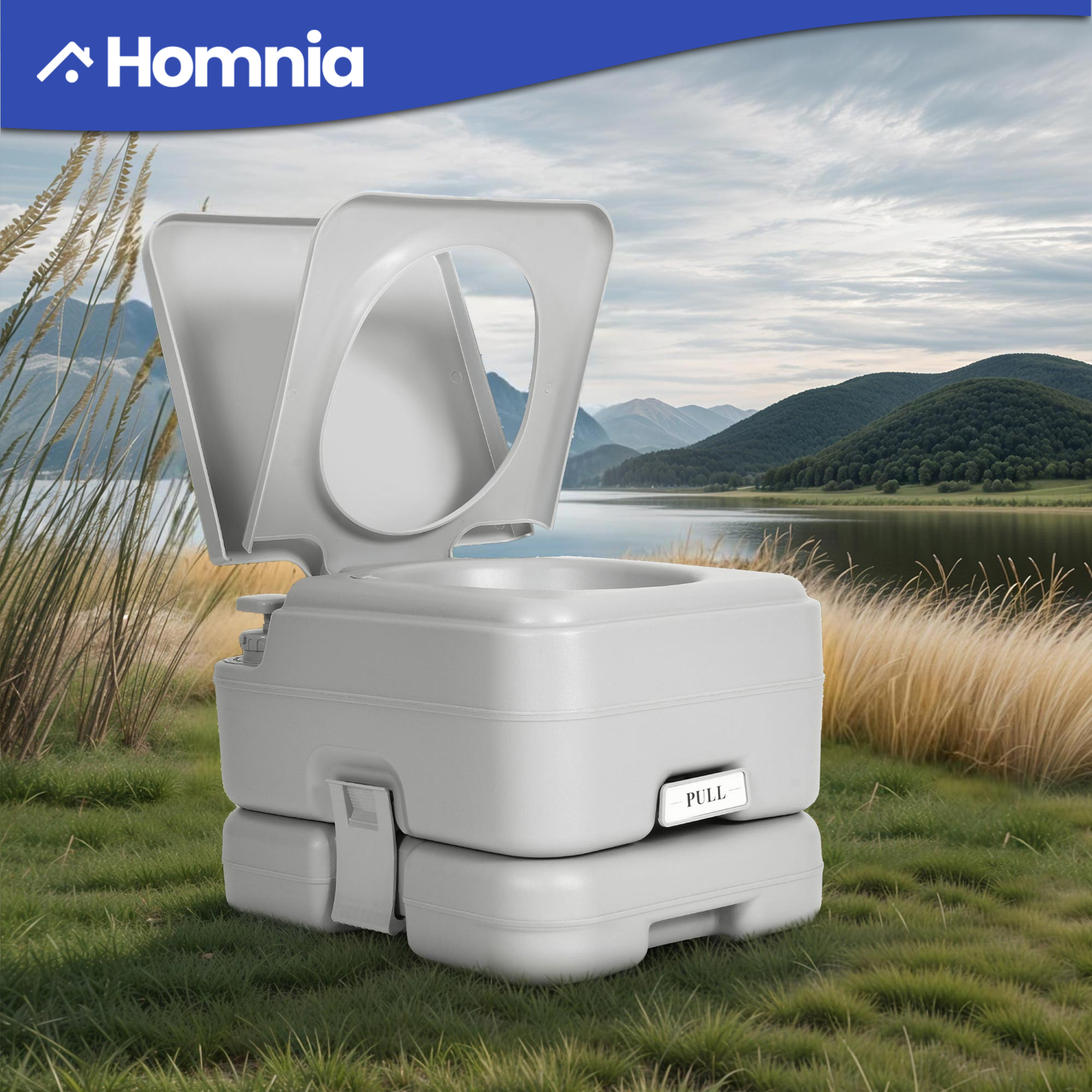 3.17 Gallon RV Portable Toilet 12L Flush Pump Commode Porta Potty Travel Camping