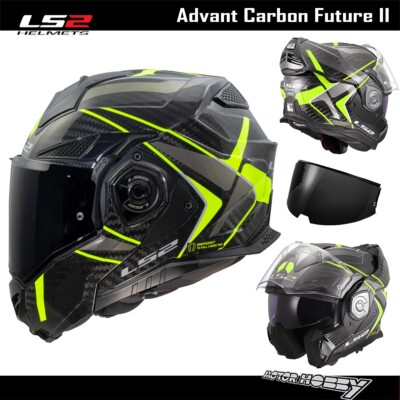LS2 ADVANT X CARBON FUTURE 2 H-V YELLOW ECE 22.06 MODULAR CARBON HELM