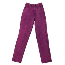 Wrangler Jeans High Waist Vintage Mom Womens 11 12 Purple Pleated Stonewashed