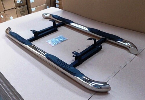 Poliertes Chrom Seitenstufenrock Schiene Stange Trittbrett für 07-12 Honda CR-V MK3 - Bild 5 von 10